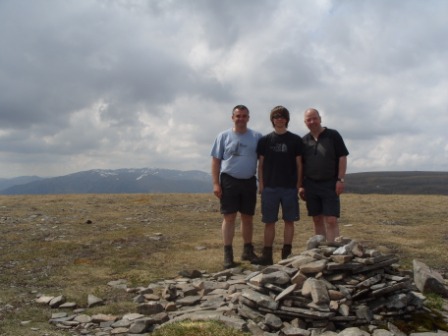 Ross, Billy & Derek on Sgairneach Mhor summit.JPG