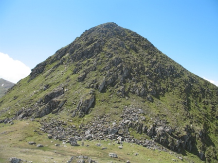 This was our descent route. 300ft down what felt like an almost vertical, loose, rocky lump at 3,500ft up in the air. Very scary stuff !!!!