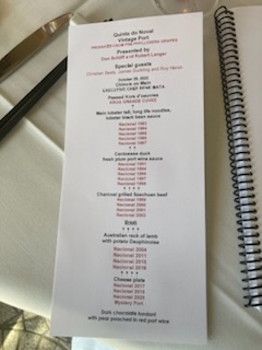 The lunch menu