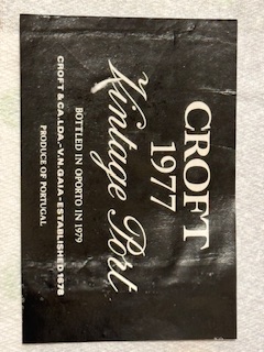 Croft 1977 with excellent labels