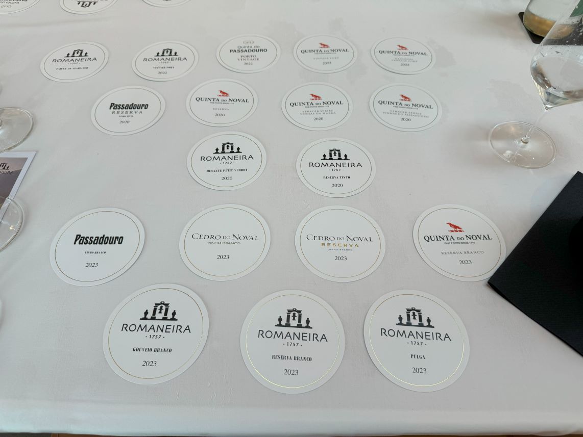 Every wine came with its own tasting mat