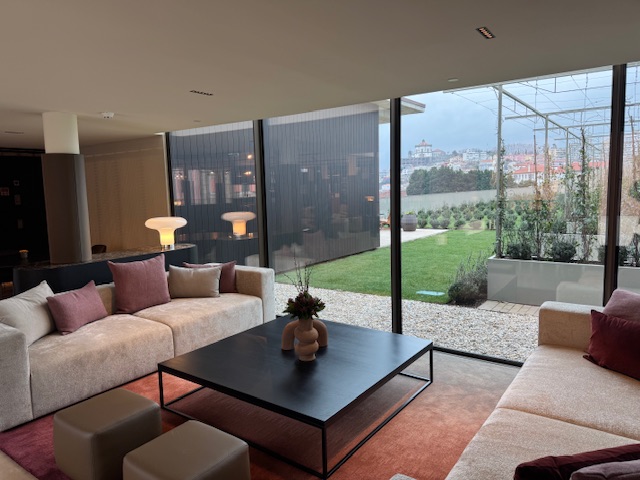 The reception seating area