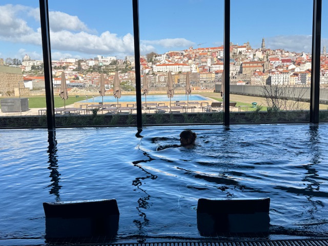 Swimming past Porto