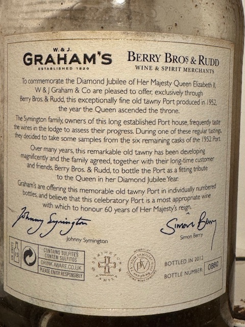 Back label